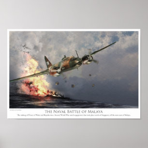 Affiche d'art aéronautique "La bataille navale au 