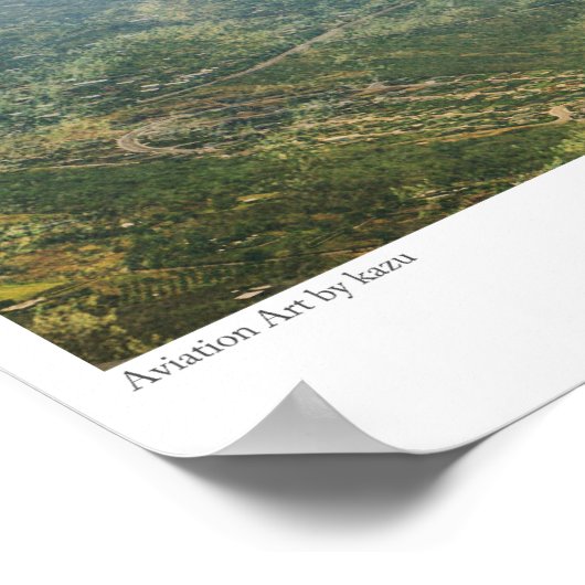 affiche d'art aéronautique "Lockheed P-38 Lightnin (Coin)