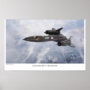 Affiche d'art aéronautique "Lockheed SR-71 Blackbi