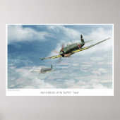 Affiche d'art aéronautique " Mitsubishi A7M Reppú" (Devant)
