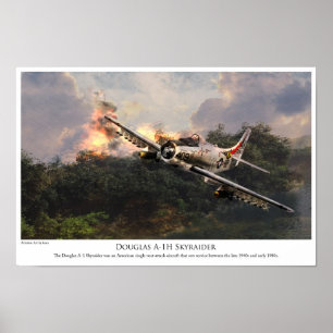 Affiche d'art aéronautique "Skyraider"
