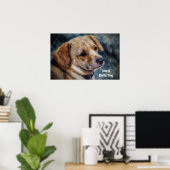 Affiche d'art "Aimez un chien de refuge" (Bureau à domicile)