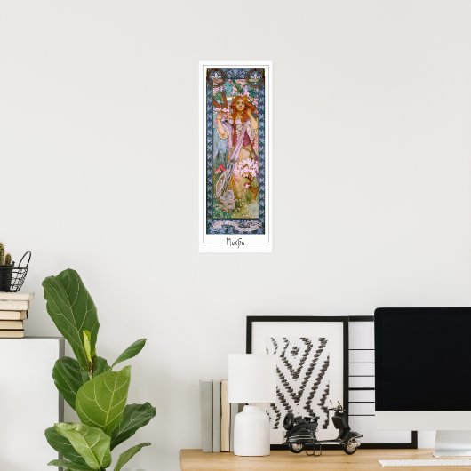 Affiche d'art Alphonse Mucha Zedign #96 (Bureau à domicile)