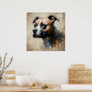 Affiche d'art American Pit Bull Terrier