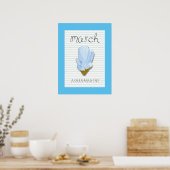 Affiche d'art Aquamarine Pierre de Naissance Mars (Cuisine)