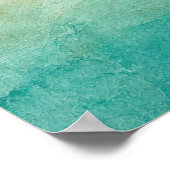 Affiche d'art aquarelle côtière Shallows From Abov (Coin)