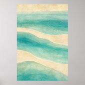 Affiche d'art aquarelle côtière Shallows From Abov (Devant)