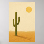 Affiche d'art aquarelle de cottage Saguaro Midi (Devant)