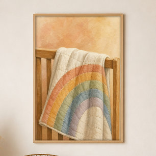 Affiche d'art aquarelle fantaisiste Courtepoint Ar