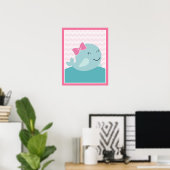 Affiche d'art Baleine Rose Sea Sweeties Girl Seali (Bureau à domicile)