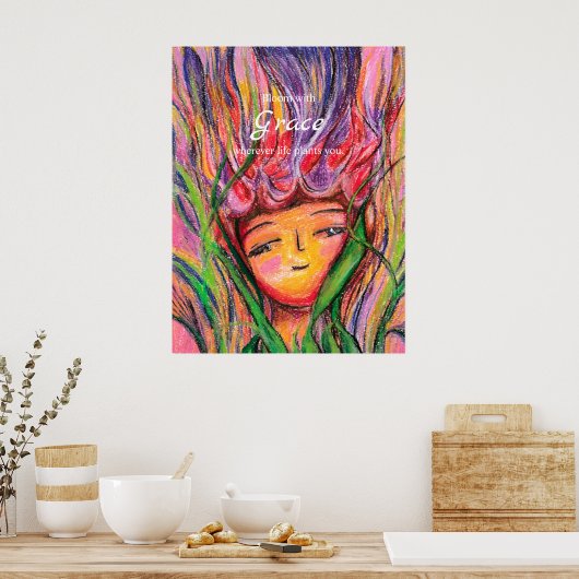Affiche d'art Bloom With Grace pour elle (Cuisine)
