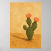 Affiche d'art bohème gouache Desert Bloom (Devant)