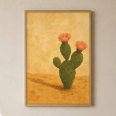Affiche d'art bohème gouache Desert Bloom
