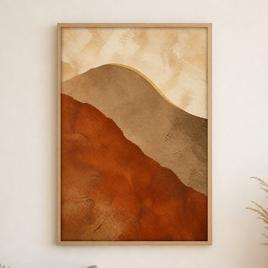 Affiche d'art bohème gouache Dune Sweep