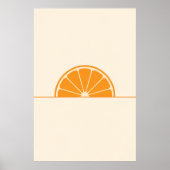Affiche d'art bohème gouache Orange Slice Sun (Devant)