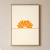 Affiche d'art bohème gouache Orange Slice Sun
