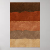 Affiche d'art bohème gouache Umber Strata (Devant)
