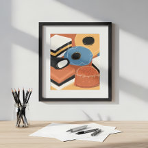 Affiche d'art bonbons abstrait (non encadré)