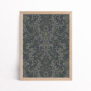 Affiche d'art botanique Arts and Crafts lunatique