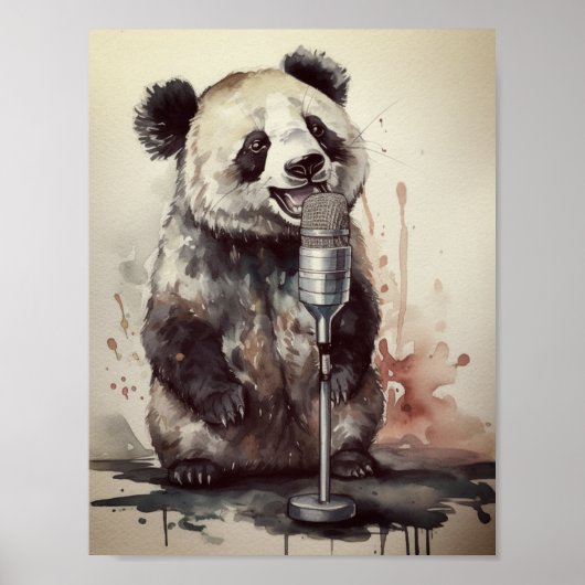 Affiche d'art chantant de Panda Music Factory (Devant)