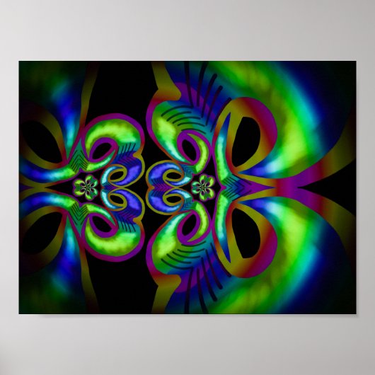 Affiche d'Art coloré de Jimette Design. (Devant)