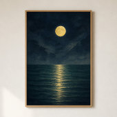 Affiche d'art côtier à l'aquarelle de mer au clair