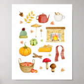 Affiche d'art d'automne - décoration murale (Devant)
