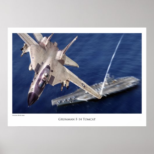 Affiche d'art d'aviation "F-14 Tomcat" (Devant)