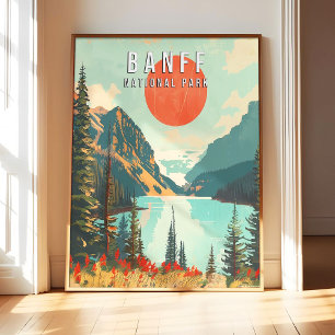 Affiche d'art de Banff National Park, City Retro