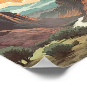 Affiche d'art de Big Bend National Park, impressio (Coin)