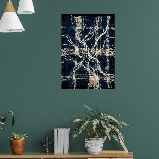 Affiche d'art de branche d'arbre neuronal sombre | (Salon 1)