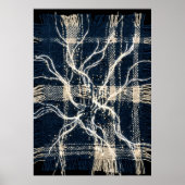 Affiche d'art de branche d'arbre neuronal sombre | (Devant)
