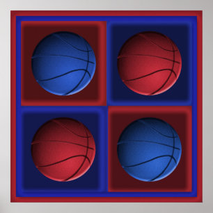 Affiche d'art de bruit de basket-ball