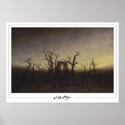 Affiche d'art de Caspar David Friedrich Zedign #18 (Devant)