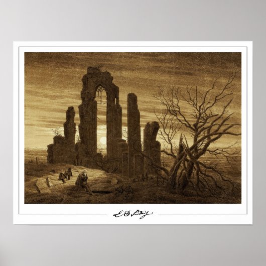 Affiche d'art de Caspar David Friedrich Zedign #19 (Devant)