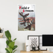 Affiche d'art de chasse au canard de couverture de (Bureau à domicile)