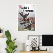 Affiche d'art de chasse aux canards de couverture (Bureau à domicile)