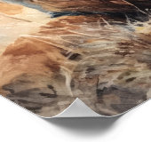 Affiche d'art de chien Mastiff Tibétain (Coin)