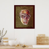 AFFICHE D'ART DE CHOKWE SPIRIT African Mask (Cuisine)