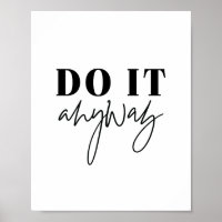 Affiche d'art de citation motivante | Fais-le quan