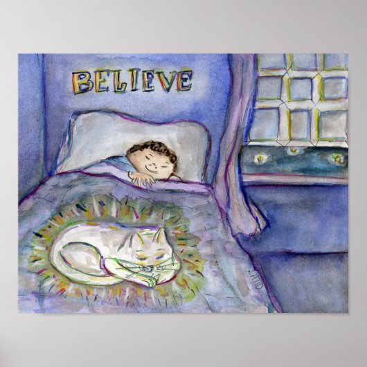 Affiche d'art de condoléances pour chat Kitty Spir (Devant)