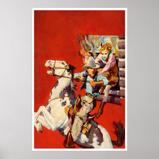 Affiche d'art de cow-boy pistolero Impression Affi (Devant)