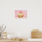 Affiche d'art de cupcake (Cuisine)