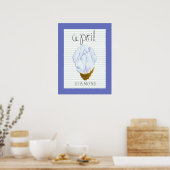 Affiche d'art de diamant de pierre de naissance d' (Cuisine)