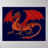 Affiche d'art de dragon rouge (Devant)