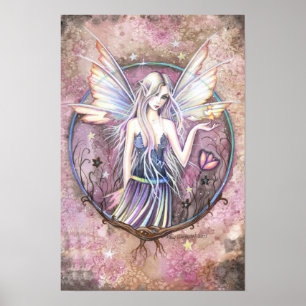 Affiche d'art de fantaisie de fée de Wonderland