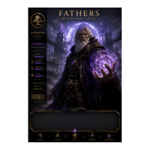 Affiche d'art de fantasy épique pour père sorcier