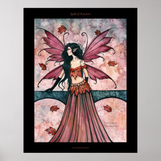 Affiche d'art de fée d'automne gothique (Devant)