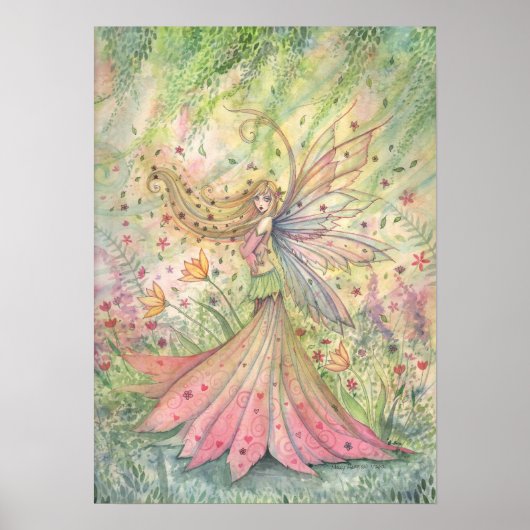 Affiche d'art de fée de fleur d'été (Devant)