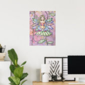 Affiche d'art de fée de fleurs de jardin (Bureau à domicile)
